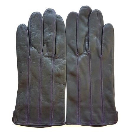 Gants homme GEORGES en cuir d’agneau doublés soie
