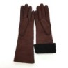 Gants en Agneau Lainé Chocolat Noir Zoia.