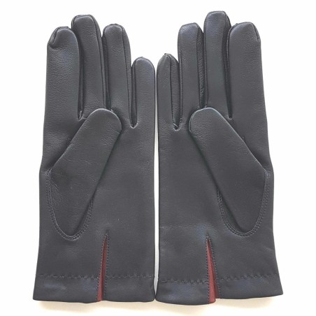Gants Homme Martin cuir d’agneau souple bicolores doublés soie