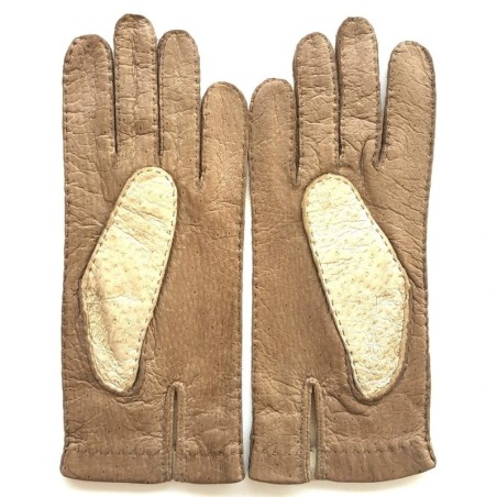 Gants en Cuir de Pécari Otmeal Kapuzin Pernille Non Doublés.