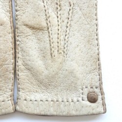 Gants en Cuir de Pécari Otmeal Kapuzin Pernille Non Doublés.