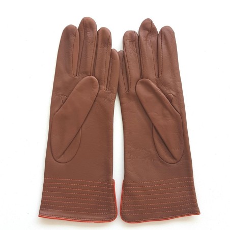 Gants femme FENELON en cuir d’agneau et soie – Élégance française