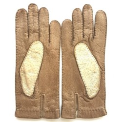 Gants en Cuir de Pécari Otmeal Kapuzin Pernille Non Doublés.