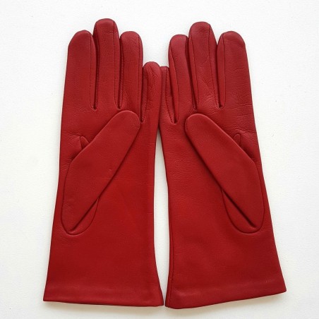 Gants femme Coccinelle en cuir d’agneau et soie – Poujade BY Anne-Laure