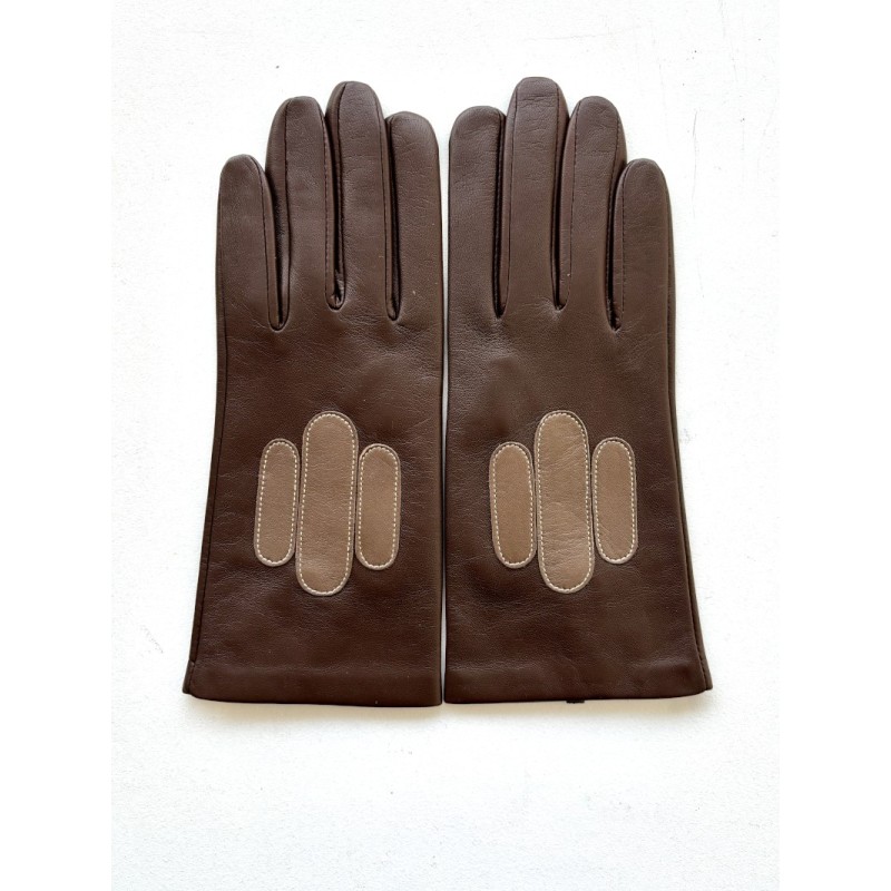Women’s chocolate lambskin silk gloves – The Castanet