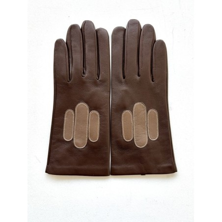 Women’s chocolate lambskin silk gloves – The Castanet