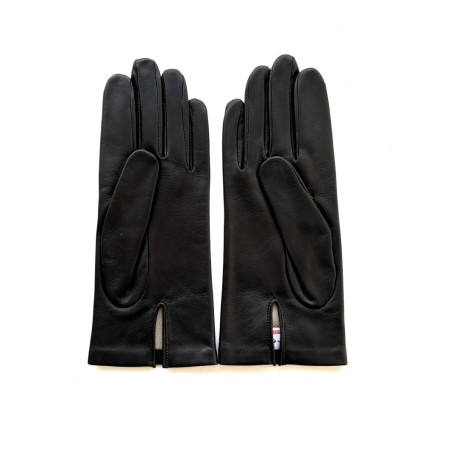 Gants femme cuir d’agneau chocolat soie – LA COMBE
