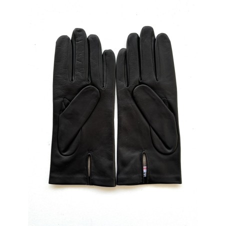 Gants femme cuir d’agneau chocolat soie – CEVENNES