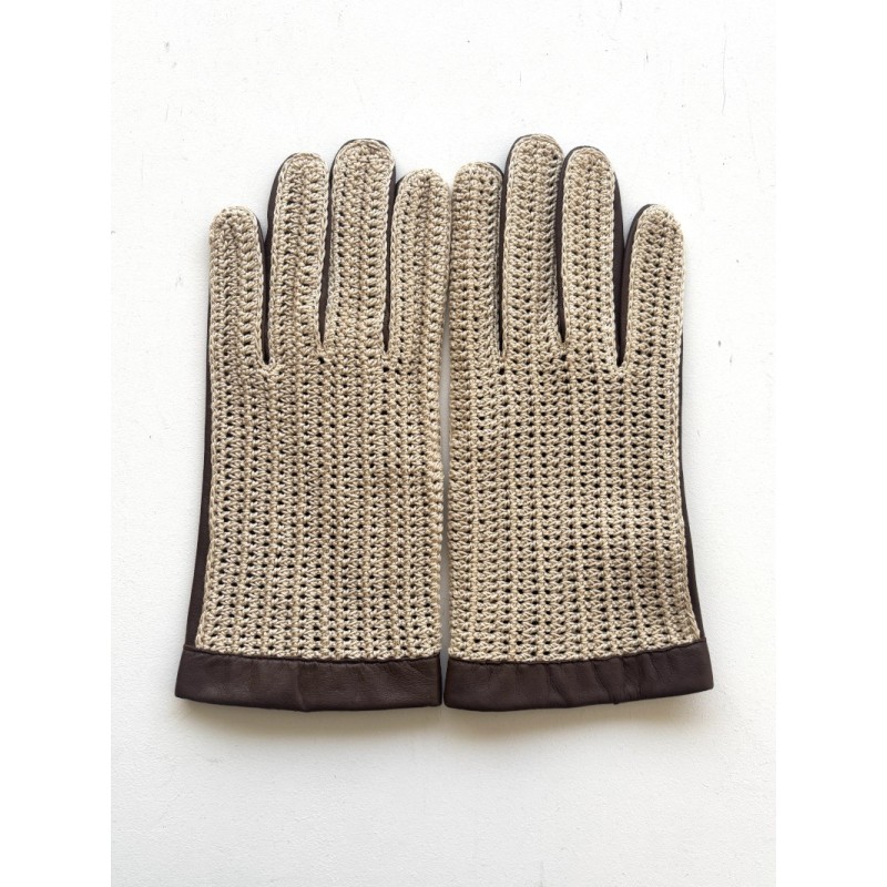 Gants de conduite homme Louis en cuir d’agneau et crochet coton