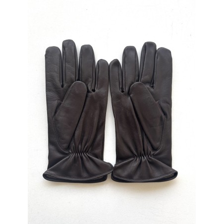 Gants homme GEORGES en cuir d’agneau doublés cachemire