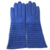 Gants en Cuir d'Agneau Bleu Athéa Doublés Soie.