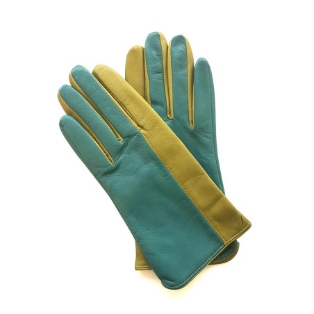 Women’s BIFACE Lambskin and Silk Gloves – Poujade Collection