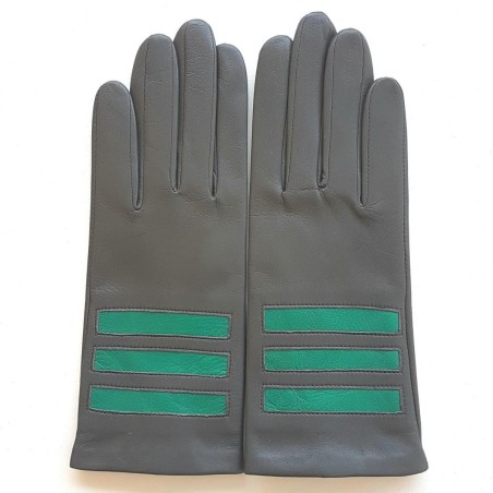 Gants femme AIKO en cuir d’agneau et soie – Collection Poujade