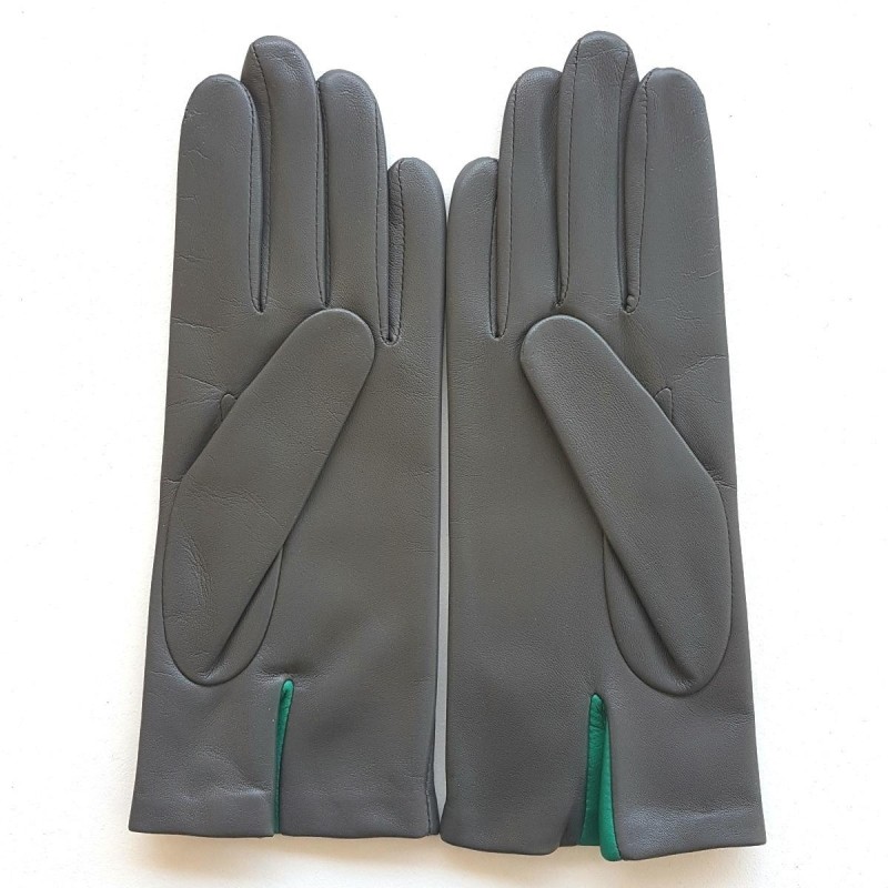 Gants femme AIKO en cuir d’agneau et soie – Collection Poujade