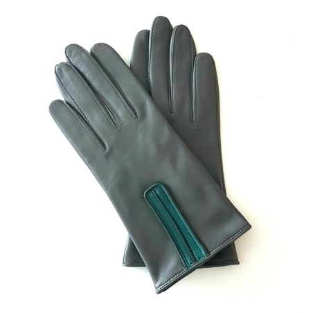 Gants femme JOSEPHINE  en cuir d’agneau et soie – Collection Poujade
