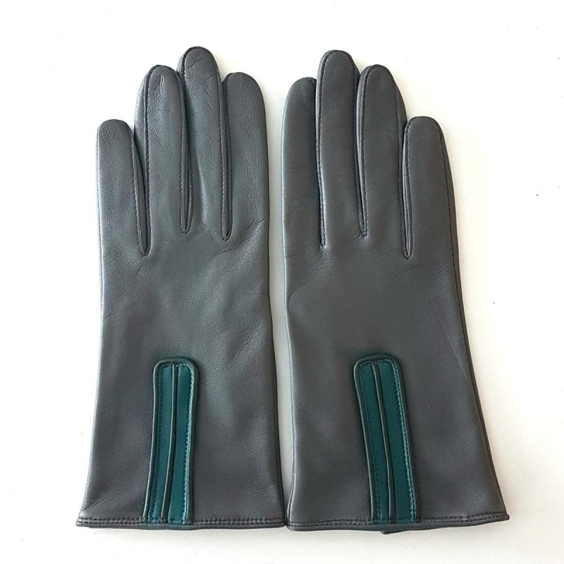 Women’s JOSEPHINE  Lambskin and Silk Gloves – Poujade Collection