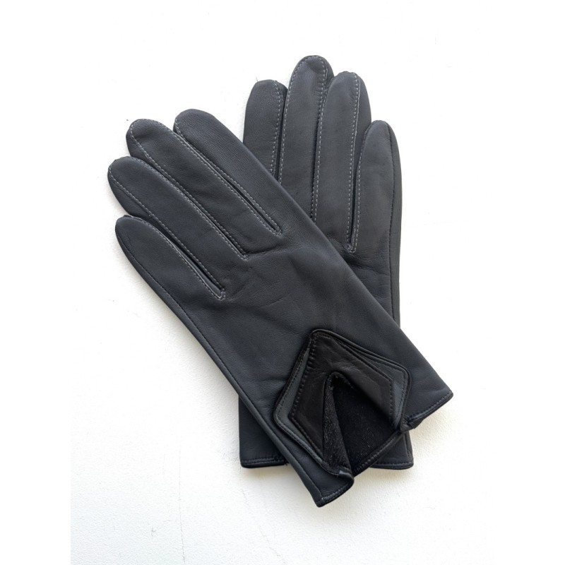 Women’s ORIGAMI Lambskin and Silk Gloves – Poujade Collection