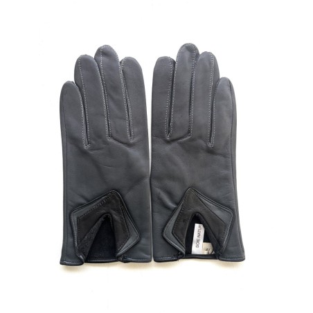 Women’s ORIGAMI Lambskin and Silk Gloves – Poujade Collection