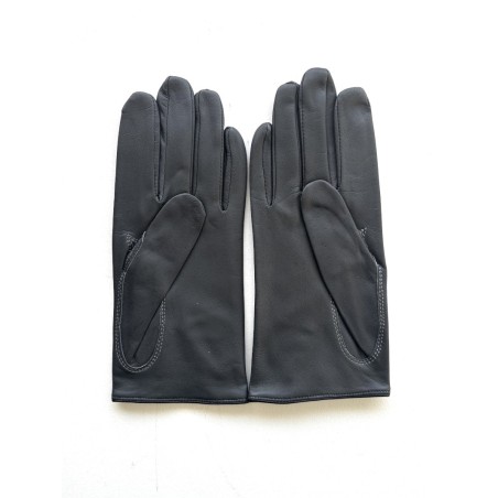 Gants femme ORIGAMI en cuir d’agneau et soie – Collection Poujade