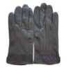 Gants en Cuir d'Agneau Gris Foncé Améthyste Georges Doublure Soie.