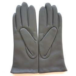 Gants en Cuir dAgneau Gris, Rouge Hiver Doublés Cachemire.