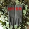 Gants en Cuir dAgneau Gris, Rouge Hiver Doublés Cachemire.