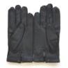 Gants en Cuir de Pécari Noir Paul Doublure Cachemire.