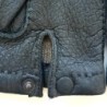 Gants en Cuir de Pécari Noir Paul Doublure Cachemire.