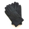 Gants en Cuir de Pécari Noir Paul Doublure Cachemire.