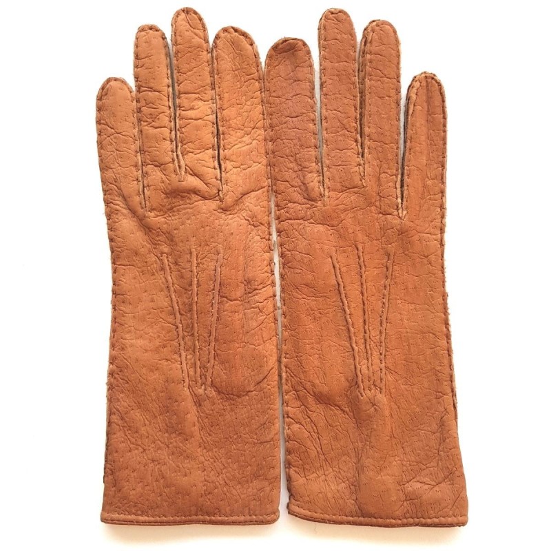 Gants en Cuir de Pécari Cork Léonie Non Doublés.
