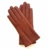 Gants en Cuir d'Agneau Cognac Capucine Doublés Cachemire.