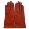 Gants en Cuir d'Agneau Chesnut Capucine Doublés Cachemire.