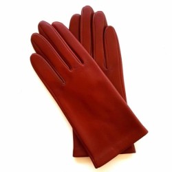 Gants en Cuir d'Agneau Chesnut Capucine Doublés Cachemire.