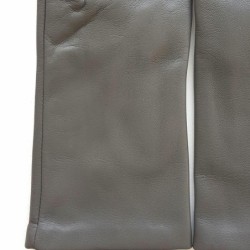 Gants en Cuir d'Agneau Gris Capucine Doublés Soie.