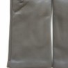 Gants en Cuir d'Agneau Gris Capucine Doublés Soie.
