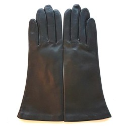 Gants en Cuir d'Agneau Noir Coline Doublés Cachemire.