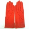 Gants en Cuir d'Agneau Orange et Clay Fénelon Doublés Soie.