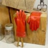 Gants en Cuir d'Agneau Orange et Clay Fénelon Doublés Soie.