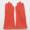 Gants en Cuir d'Agneau Capucine Rose Seren Doublés Soie.