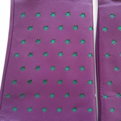 Gants en Cuir d'Agneau Améthyste Emeraude Seren Doublés Soie.