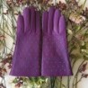 Gants en Cuir d'Agneau Améthyste Emeraude Seren Doublés Soie.