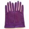 Gants en Cuir d'Agneau Améthyste Rose Colombe Doublés Soie.