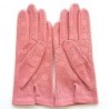 Gants en Cuir d'Agneau Rose Carmélina Non Doublés.