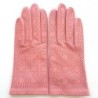 Gants en Cuir d'Agneau Rose Carmélina Non Doublés.