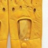 Mitaines en Cuir d'Agneau Jaune Pilote Non Doublées.