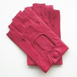 Mitaines en Cuir d'Agneau Orchidée Pilote Non Doublées.