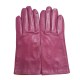 Leather gloves of lamb hot pink"CAPUCINE"