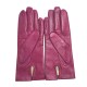 Gants en cuir d'agneau hot pink "CAPUCINE".