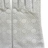 Gants en Cuir d'Agneau Gris Clair Carmelina Non Doublés.