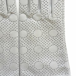 Gants en Cuir d'Agneau Gris Clair Carmelina Non Doublés.